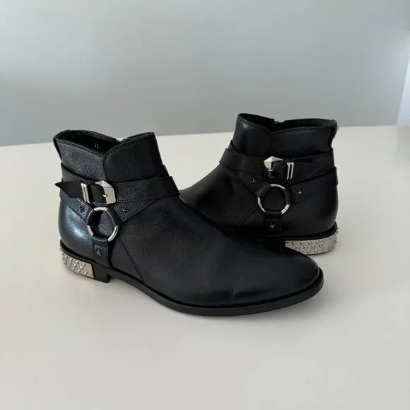 Philipp Plein BOOTS LOW FLAT STARS, Size EU 43/ US 10 Leather Boots Low Flat stars Studs | Philipp Plein main image 4